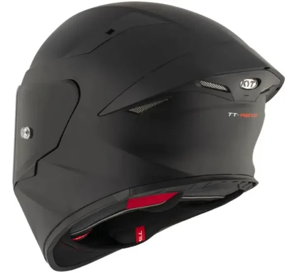 KYT TT-REVO Plain Matt Black Helmet - Image 3