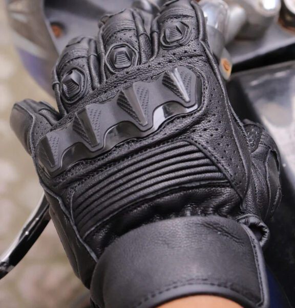 Lone Ranger Viking All Leather Gloves CE with Knox SPS 404 Sliders