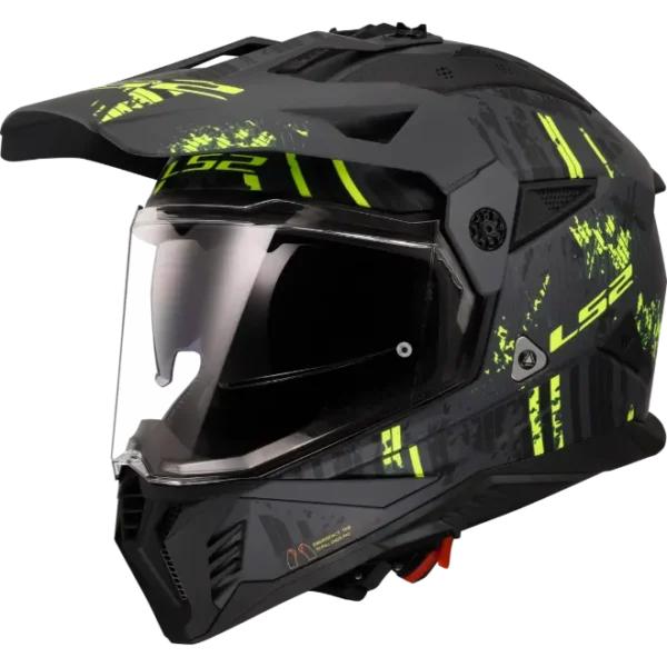 LS2 MX436 PIONEER II CRAZY MATT BLACK H-V YELLOW-06