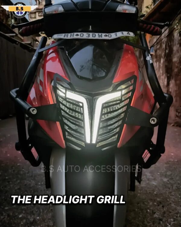 BS AUTO TVS NTORQ HEAVY CRASH GUARD IN STAINLESS STEEL (BLACK POWDER COATED) - Image 4