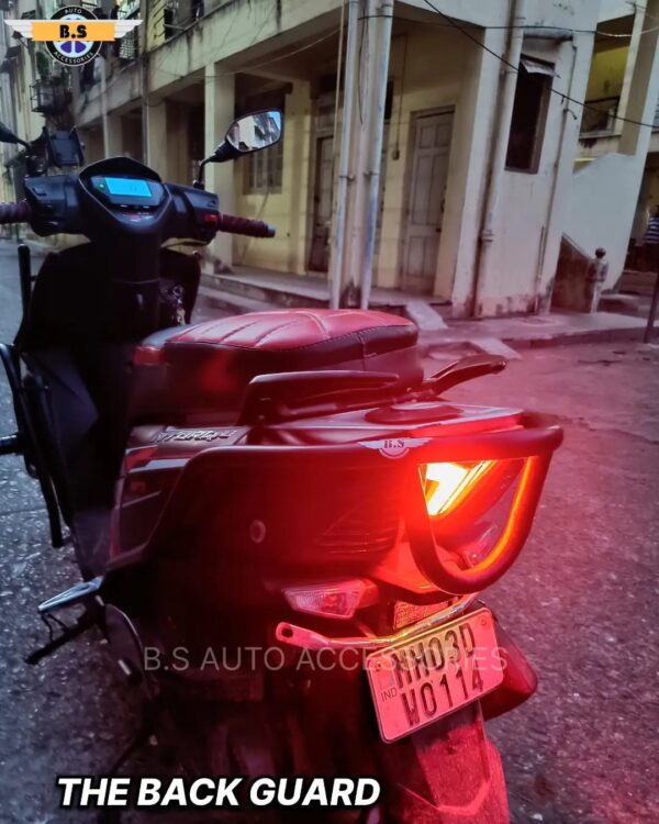 BS AUTO TVS NTORQ HEAVY CRASH GUARD IN STAINLESS STEEL (BLACK POWDER COATED) - Image 5