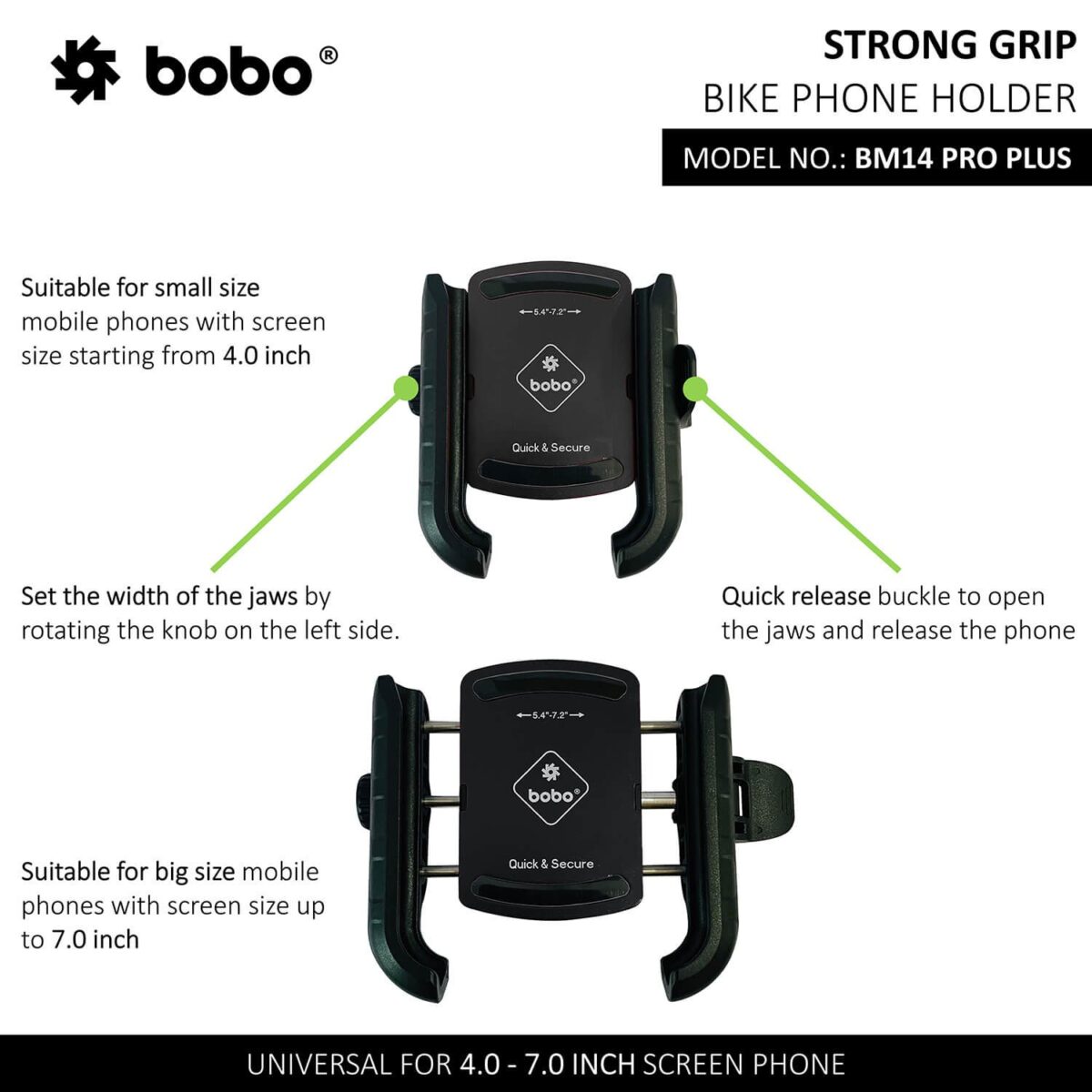 BOBO BM14 PRO PLUS Quick Release with PRO PLUS Vibration Damper - Image 5