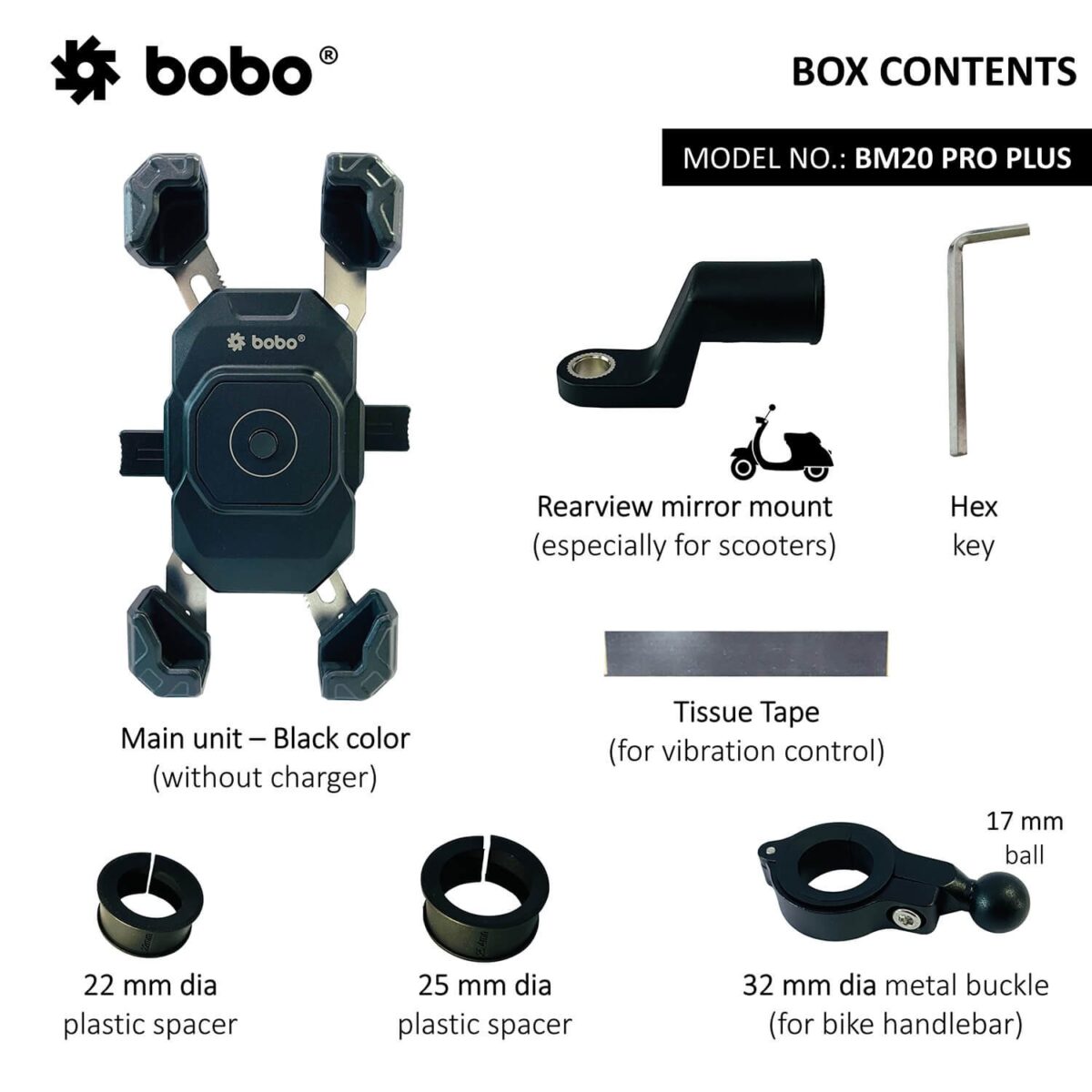 BOBO BM20 PRO PLUS Four Corners Secure Grip with PRO PLUS Vibration Damper - Image 4