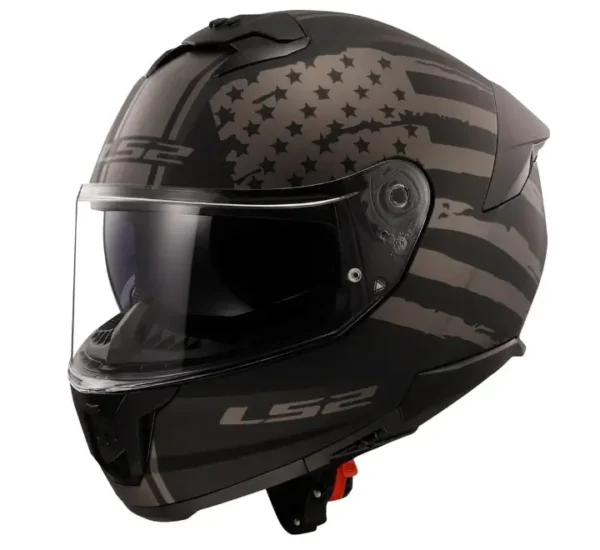 LS2 FF320 STREAM II FLAG MATT BLACK GREY-06 HELMET
