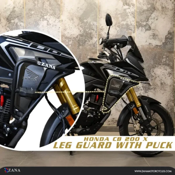 Zana Crash Guard with Slider Puck For Honda CB200X (Black)