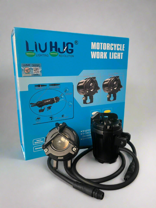 LIU HJG | Original 80W (Mini Mercedes Y Lens Ultra Wide LED Fog Lights - Dual Color White/Yellow, Pair With Harness, Switch And Flasher (Pack Of 2)