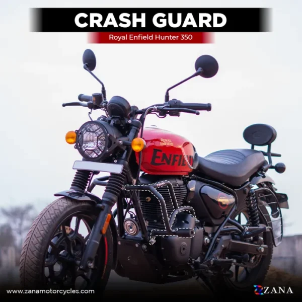 Zana CRASH GUARD WITH SLIDER BLACK MS FOR ROYAL ENFIELD HUNTER 350