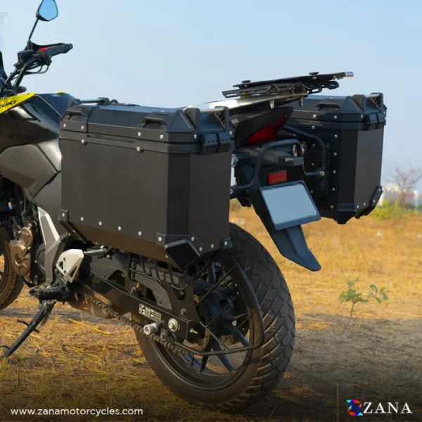 Zana Panniers( 36 LTR )Aluminium L-Flat Black