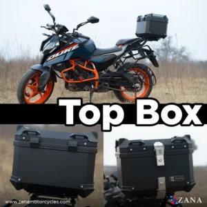 Zana Universal Top Box Plastic (45 Ltr) l-flat Black With Back Rest Cushion