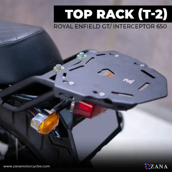Zana TOP RACK (T-2) WITH ALUMINIUM PLATE COMPATIBLE WITH PILLION BACKREST FOR GT& INTERCEPTOR 650