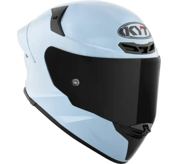 KYT TT-REVO Plain Sea Blue Helmet - Image 2
