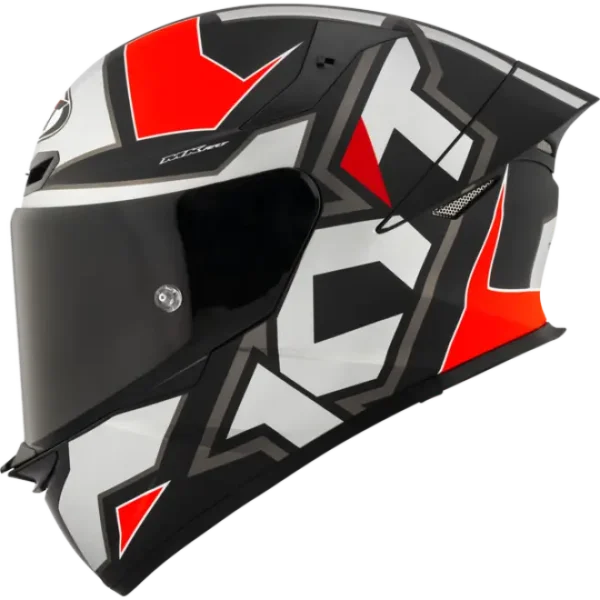 KYT TT-REVO Electron matt Grey/Red Helmet