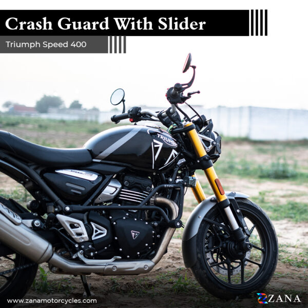 Zana CRASH GUARD WITH SLIDER BLACK FOR TRIUMPH SPEED 400