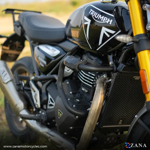 Zana CRASH GUARD WITH PUCK SLIDER BLACK FOR TRIUMPH SPEED 400 - Image 3