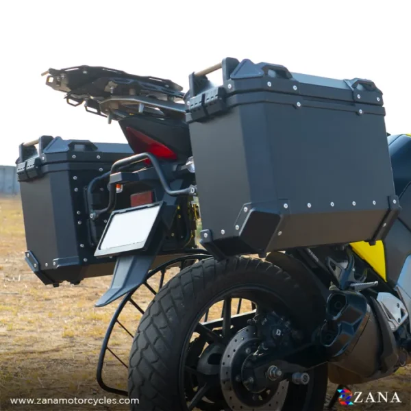 Zana Panniers( 36 LTR )Aluminium L-Flat Black - Image 2