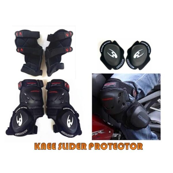 KOMINE Racing Knee Guard with Racing Sliders (Free Size) - Image 4