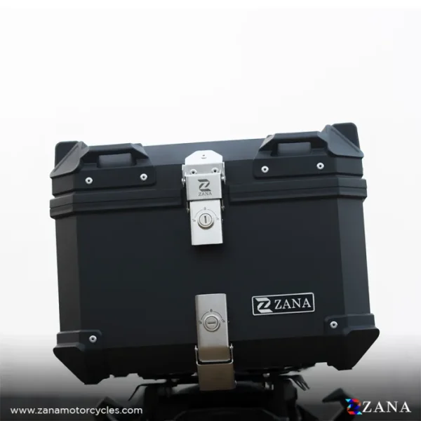 Zana Universal Top Box Plastic (45 Ltr) l-flat Black With Back Rest Cushion - Image 3