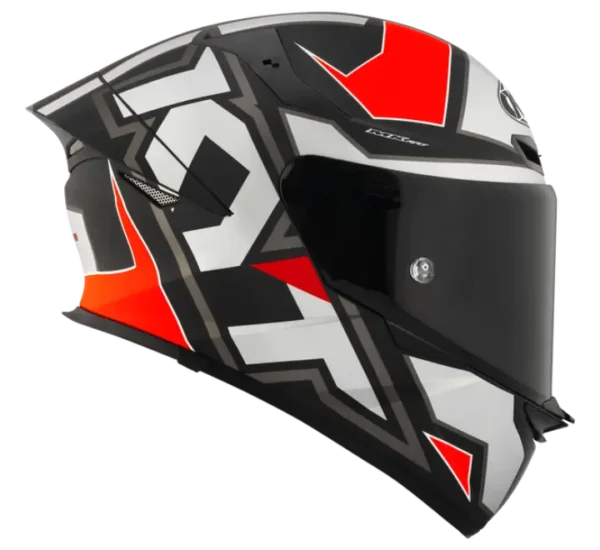 KYT TT-REVO Electron matt Grey/Red Helmet - Image 2