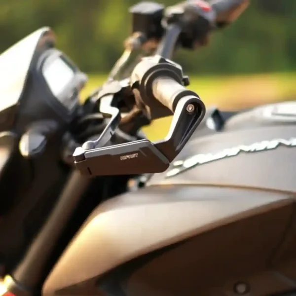 Hi-Fast Motorcycle Lever Guard with Integrated Rear-View Mirrors – Universal Fit - Image 2