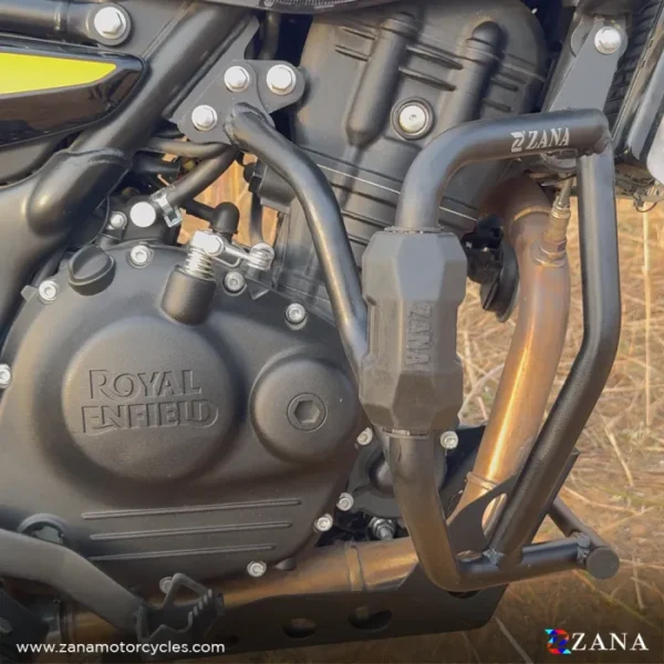 Zana Crash Guard for Himalayan 450 (with Slider Puck, Black Texture, Mild Steel) - Type-3 - Image 3
