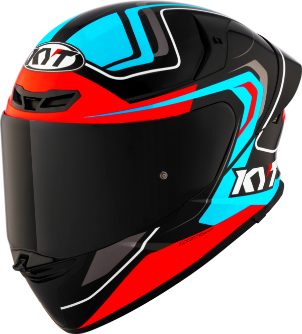 KYT TT-Revo Overtech Black Fuxia Gloss Helmet - Image 2