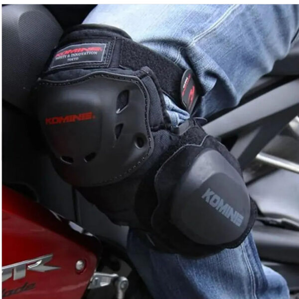 KOMINE Racing Knee Guard with Racing Sliders (Free Size) - Image 2