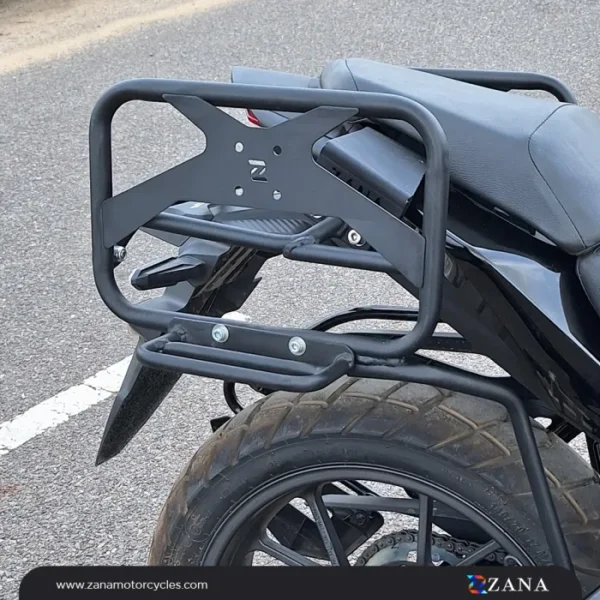 Zana Saddle Stay with Exhaust Sheild with Jerry can Mount For Honda CB200X (Black) - Image 4