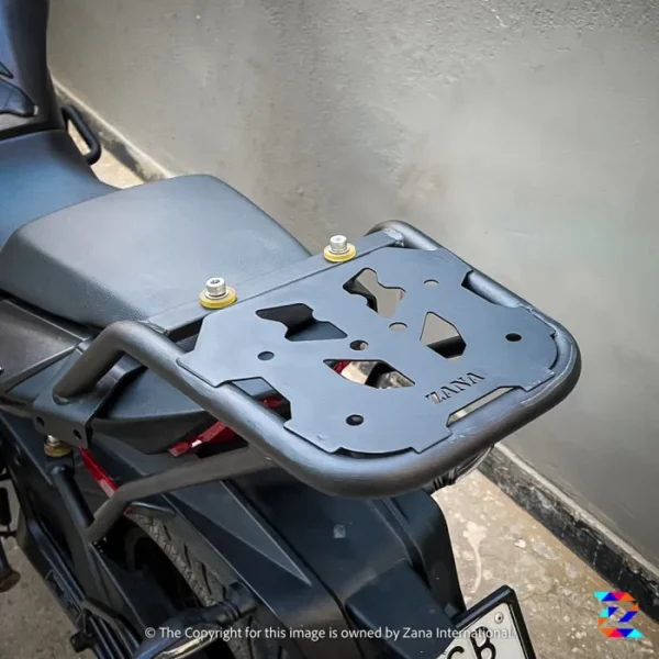 Zana Top Rack For Dominar 250/400 (With New Plate Compatible With Pillion Backrest Texture Matt Black (2019-2022) - Image 2