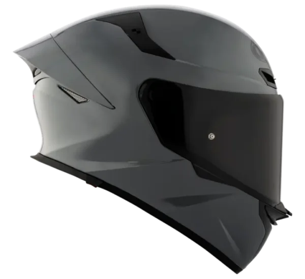KYT TT-REVO Plain Gloss Grey Helmet - Image 3
