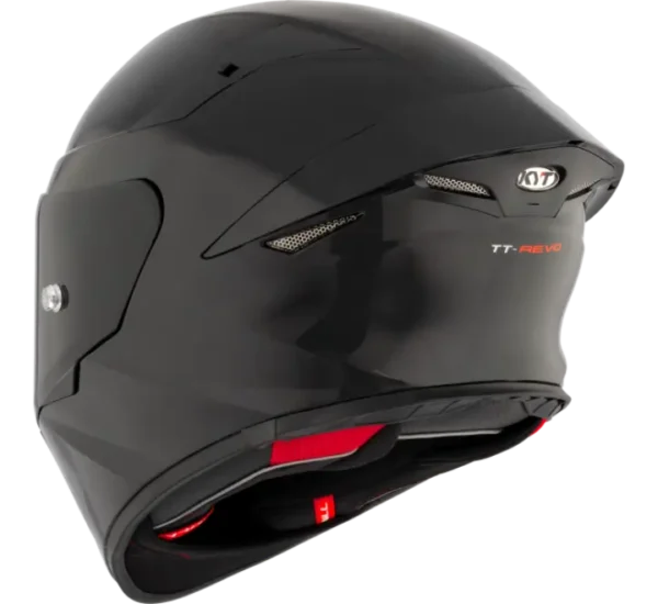 KYT TT-REVO Plain Gloss Black Helmet - Image 4