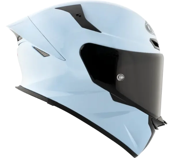 KYT TT-REVO Plain Sea Blue Helmet - Image 3