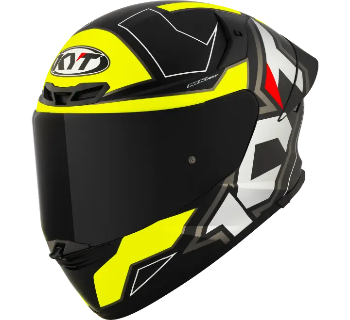 KYT TT-REVO Electron matt Black/Yellow Helmet - Image 3