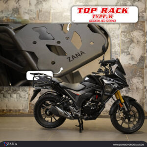 Zana Top Rack with Plate For Honda CB200X ( Type-W Black )