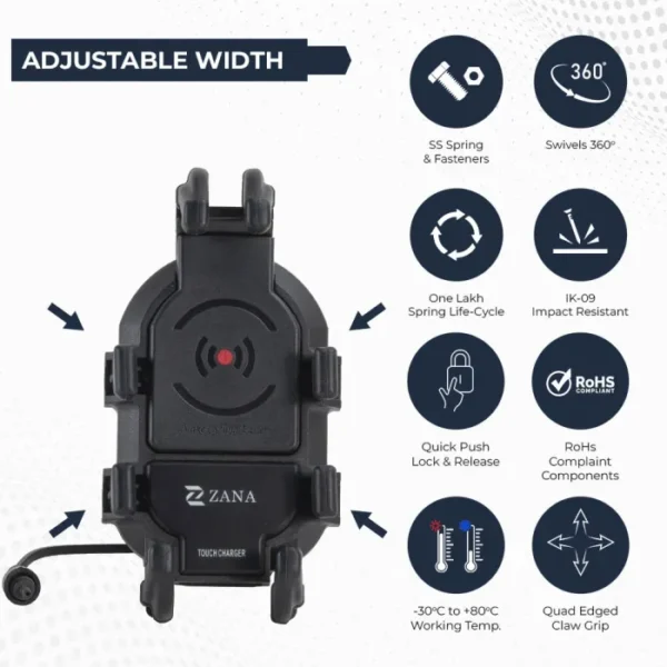 Zana Universal Mobile Holder with Touch Charger - Image 4