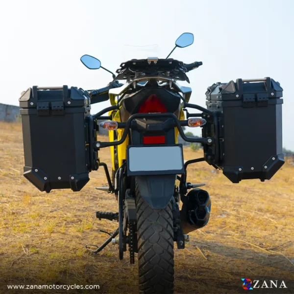 Zana Panniers( 36 LTR )Aluminium L-Flat Black - Image 4