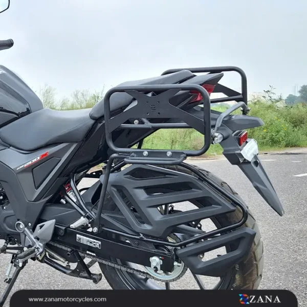 Zana Saddle Stay with Exhaust Sheild with Jerry can Mount For Honda CB200X (Black) - Image 2