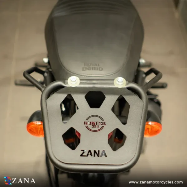 Zana Top Rack With Plate W-1 MS Compatible With Pillion Backrest For Royal Enfield Hunter 350 - Image 4