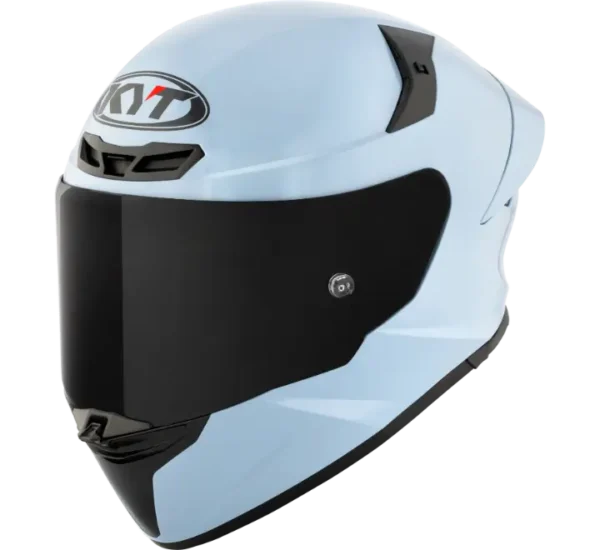 KYT TT-REVO Plain Sea Blue Helmet - Image 4