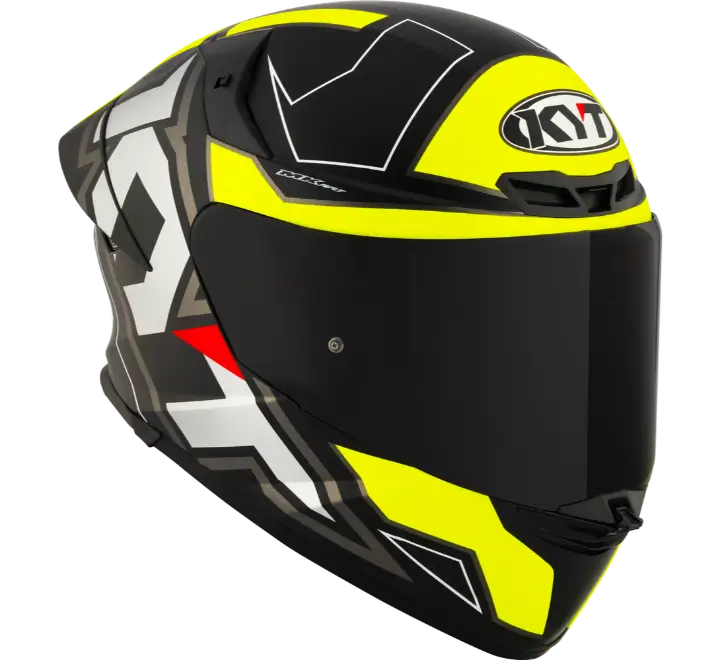 KYT TT-REVO Electron matt Black/Yellow Helmet - Image 4