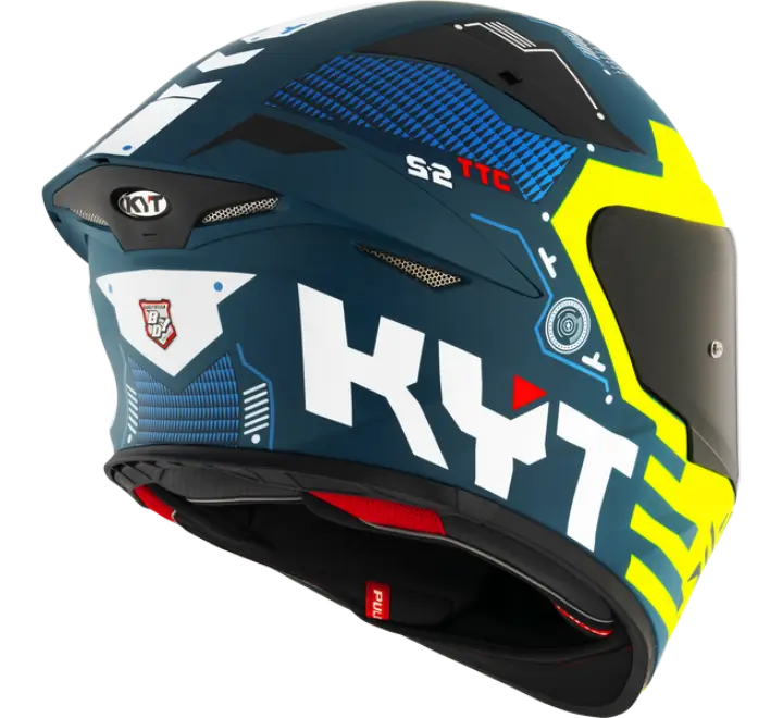 KYT TT-REVO Fuselage Matt Yellow Helmet - Image 4