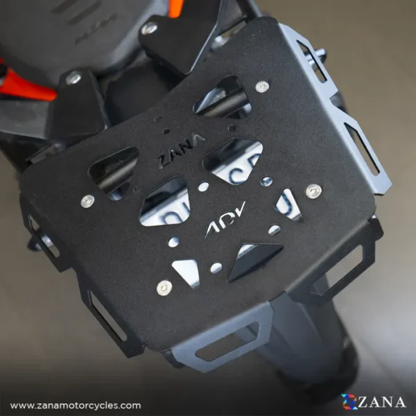Zana NEW TOP RACK WITH MS PLATE TEXTURE MATT BLACK V -2 COMPATIBLE WITH GRAB RAIL KTM ADV 250/390 / 390 X - Image 5