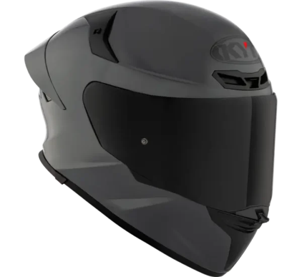 KYT TT-REVO Plain Gloss Grey Helmet - Image 5