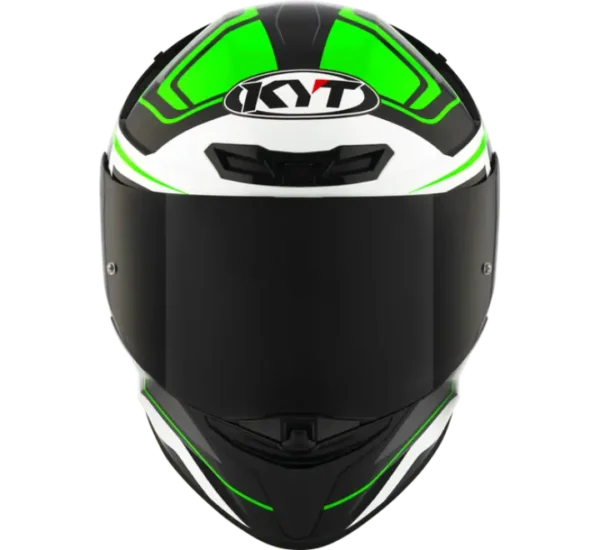 KYT TT-REVO Overtech Black Green Gloss Helmet - Image 7