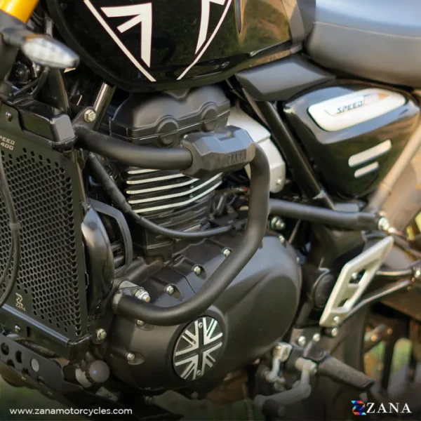 Zana CRASH GUARD WITH PUCK SLIDER BLACK FOR TRIUMPH SPEED 400 - Image 2