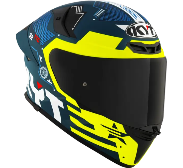 KYT TT-REVO Fuselage Matt Yellow Helmet - Image 7