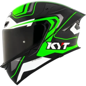 KYT TT-REVO Overtech Black Green Gloss Helmet