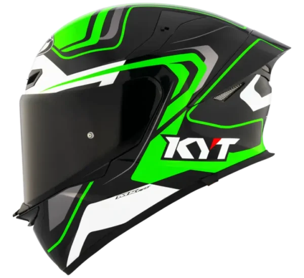 KYT TT-REVO Overtech Black Green Gloss Helmet