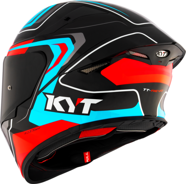 KYT TT-Revo Overtech Black Fuxia Gloss Helmet - Image 6
