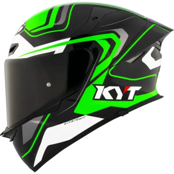 KYT TT-REVO Overtech Black Green Gloss Helmet