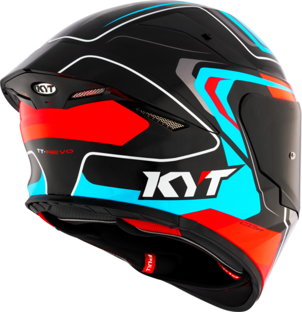 KYT TT-Revo Overtech Black Fuxia Gloss Helmet - Image 7